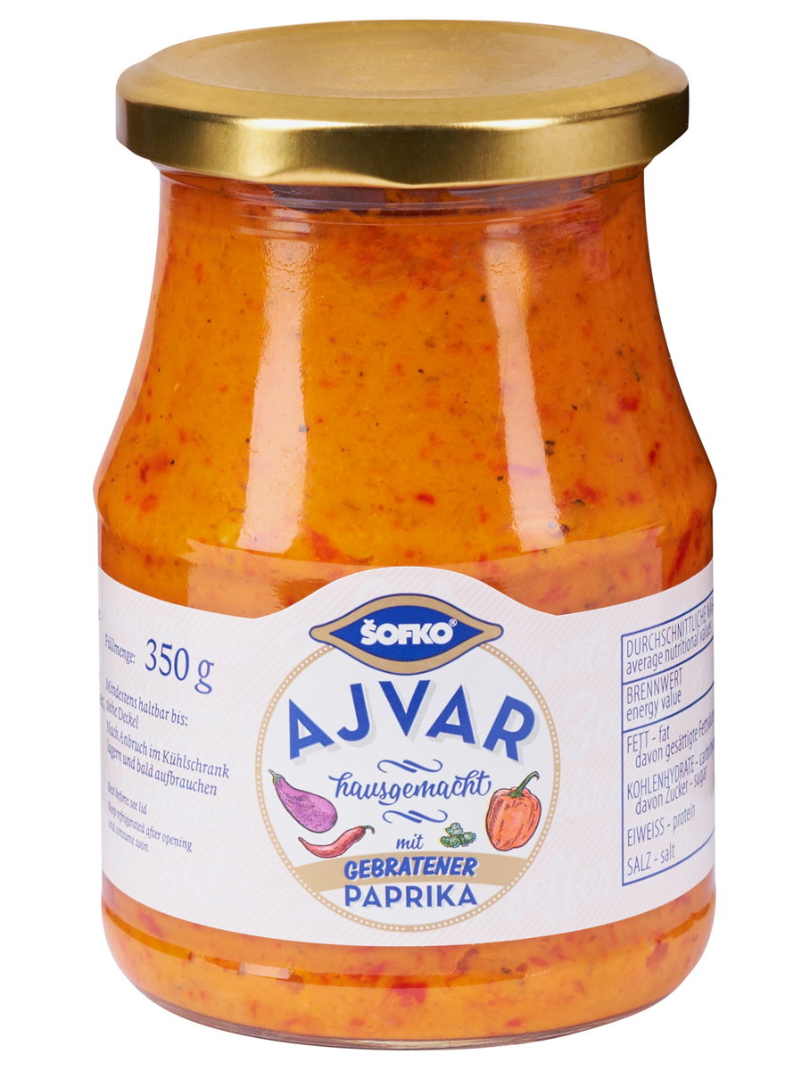 Ajvar der Marke ŠOFKO hausgemacht der Franc Šoba GmbH