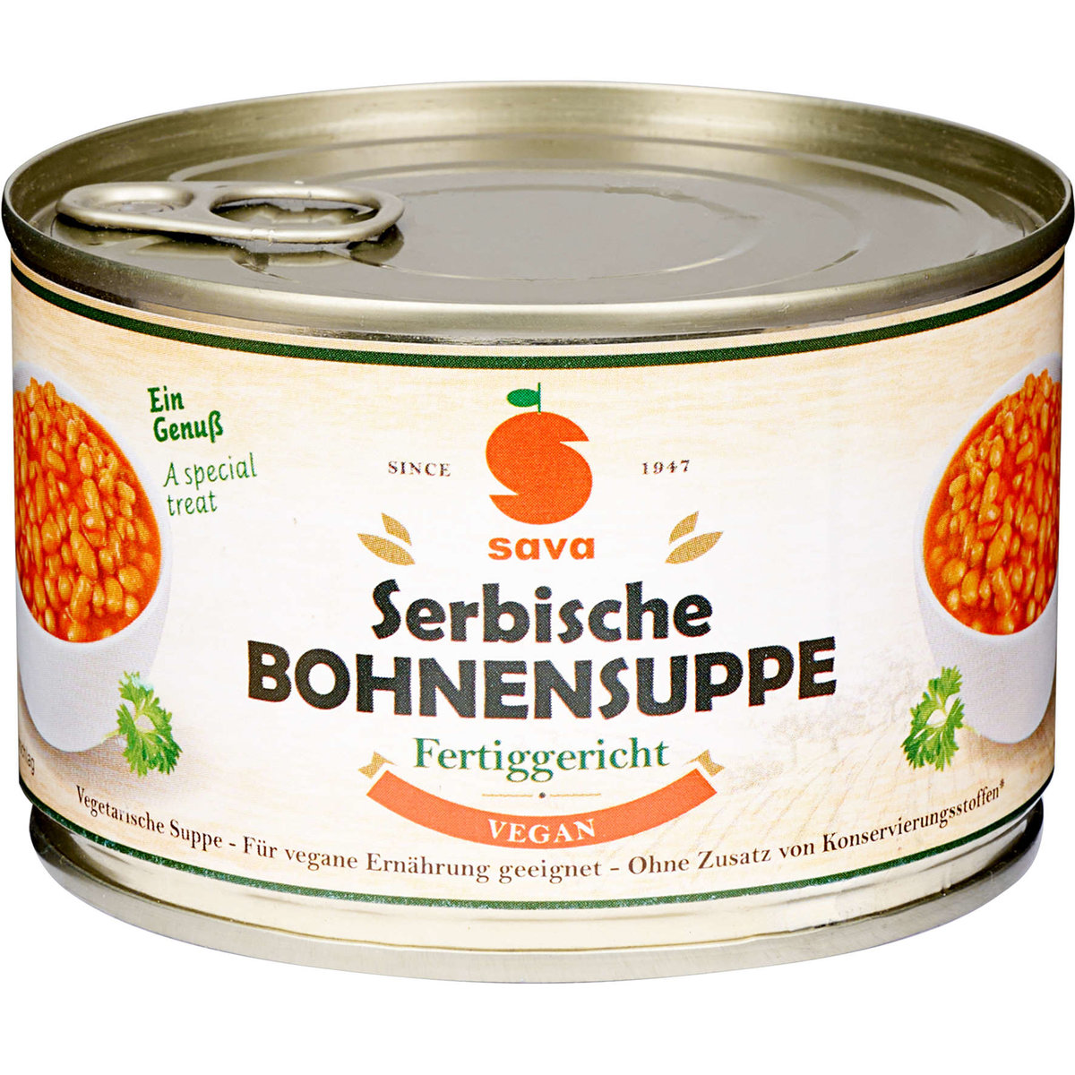 sava-Fertiggericht serbische Bohnensuppe der Franc Šoba GmbH